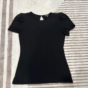 Express Black Short Sleeved Puff Shirt Size Large